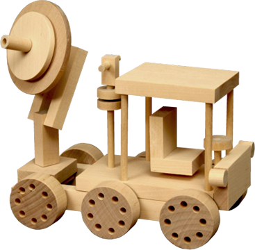 Wooden Toy - Satellite Truck